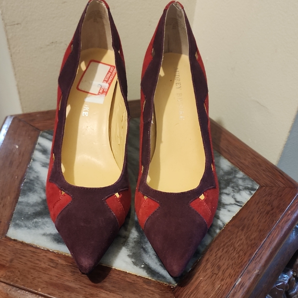 Audrey Brooke Red and Purple Heels